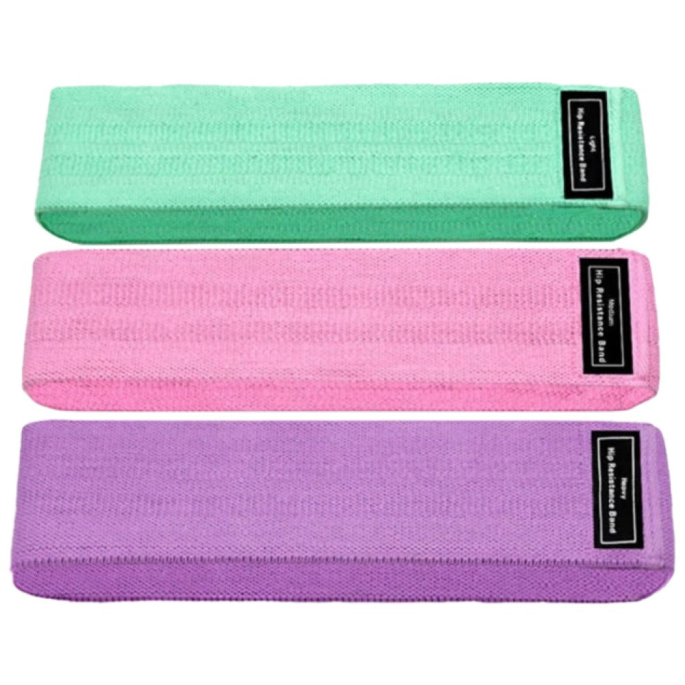 Conjunto de bandas elásticas de entrenamiento para mujeres con recubrimiento textil/3 piezas - 3 PC.
