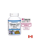 To support immunity, vision and brain function - Ultimate Omega 3-6-9, 1200 mg x 90 softgel capsules