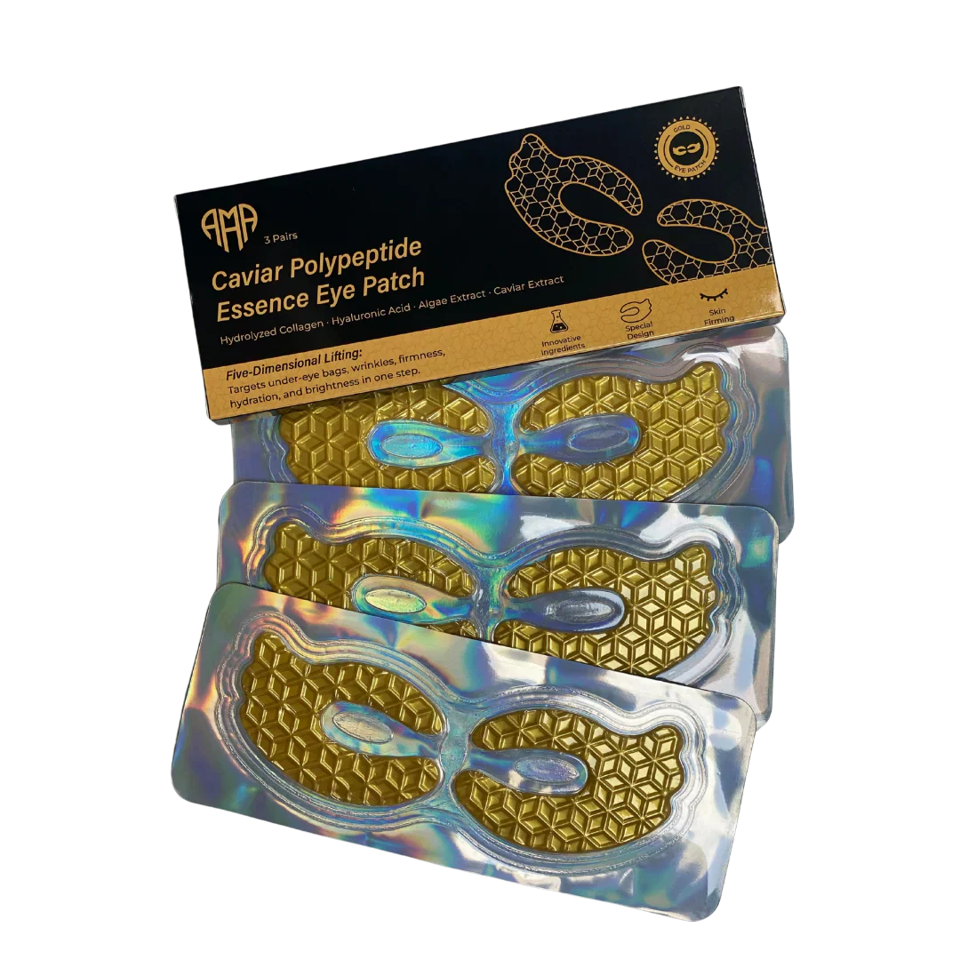 Regenerating mask with caviar, collagen and peptides for the eye area – 3 pieces