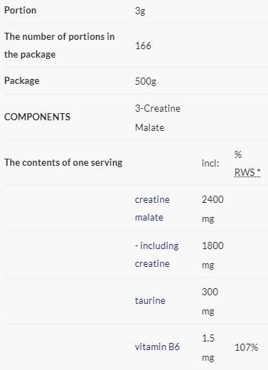 3 Creatine Malate | Tri-Creatine Malate Powder - 500 grams