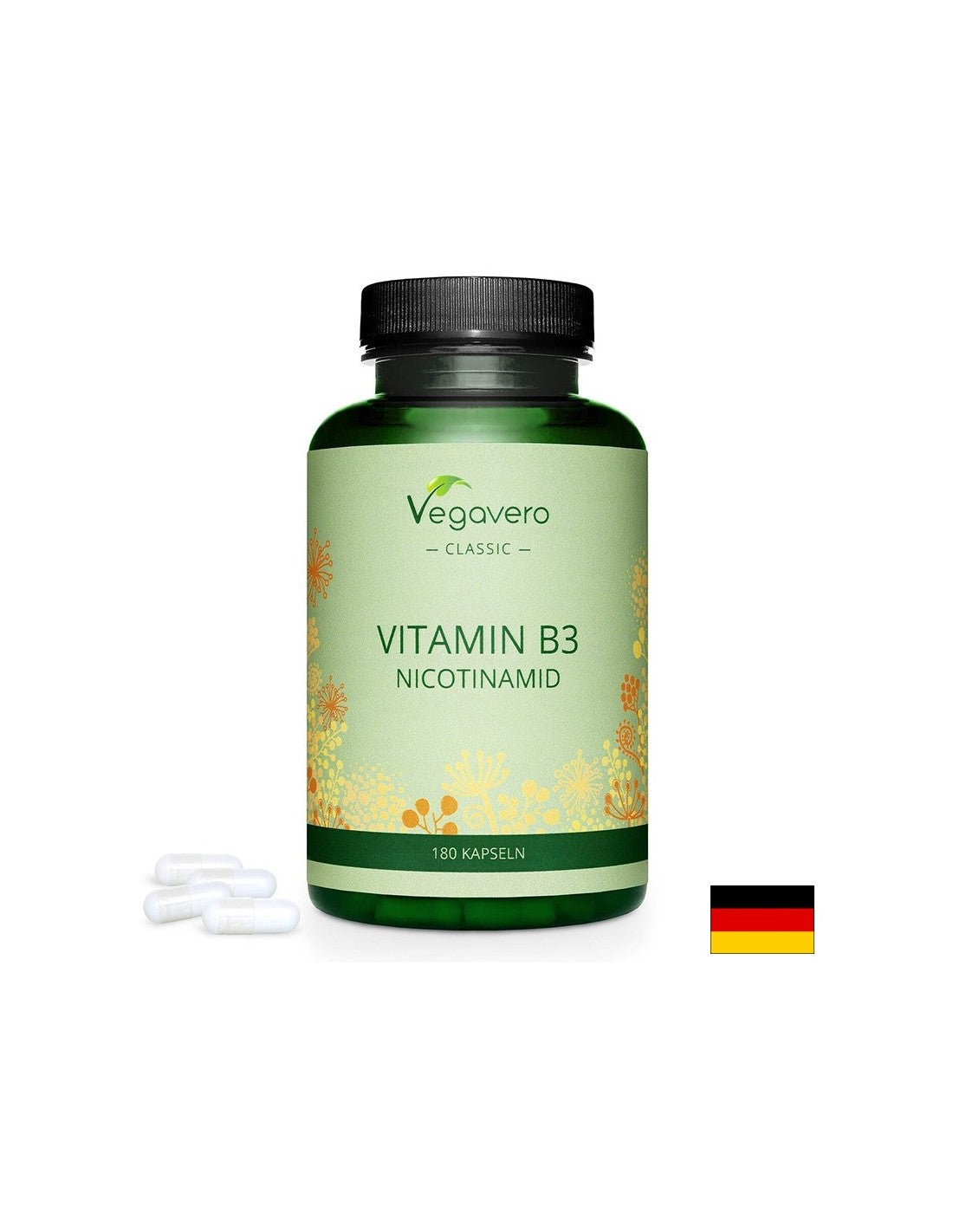 Witamina B3 (nikotynamid) - witamina B3 nikotynamid, 180 kapsułek