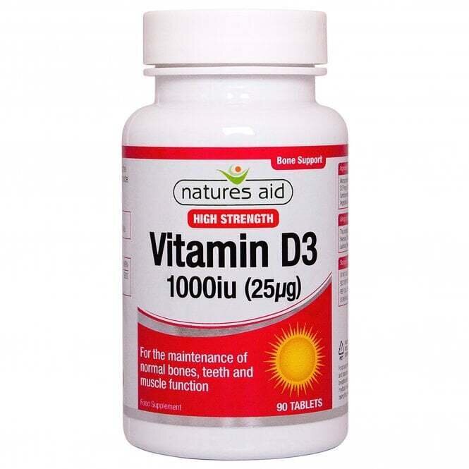 Vitamin D3 (Vitamin D3) 1000iu 90 tablets NaturesAid