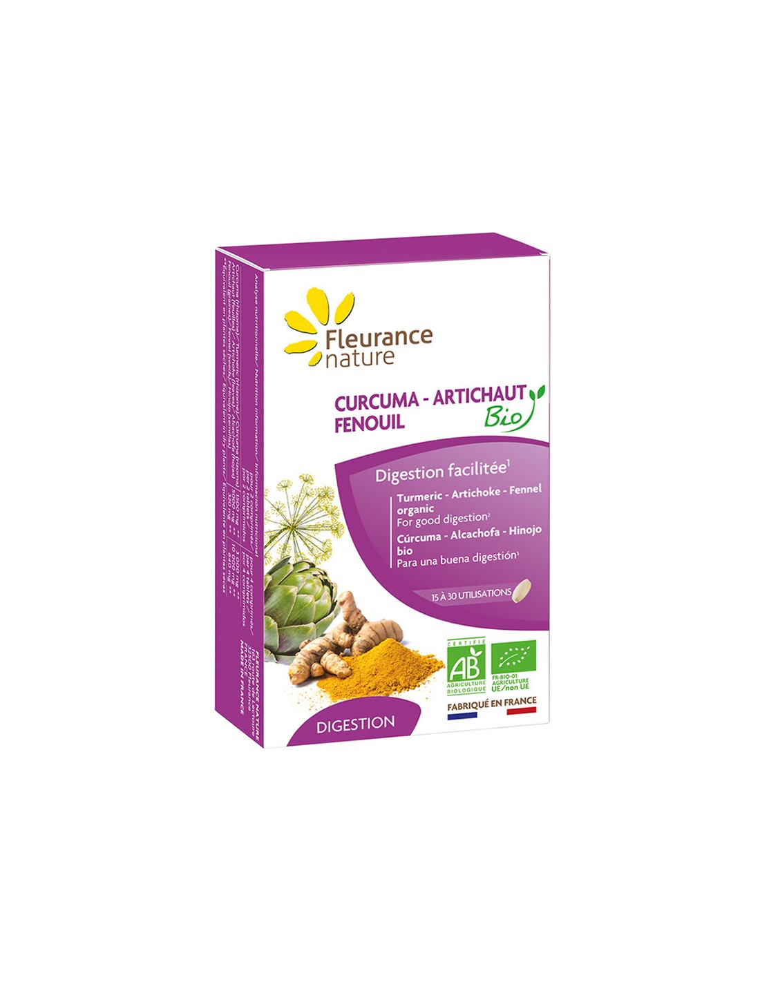 Liewer a gutt Verdauung Ënnerstëtzung - Turmumer mat Artichoke an Dill, Bio, 30 Pëllen