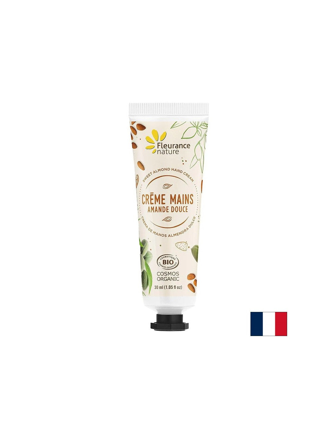 Hand cream with sweet almond oil, shea butter, aloe vera, 30 ml Fleurance Nature