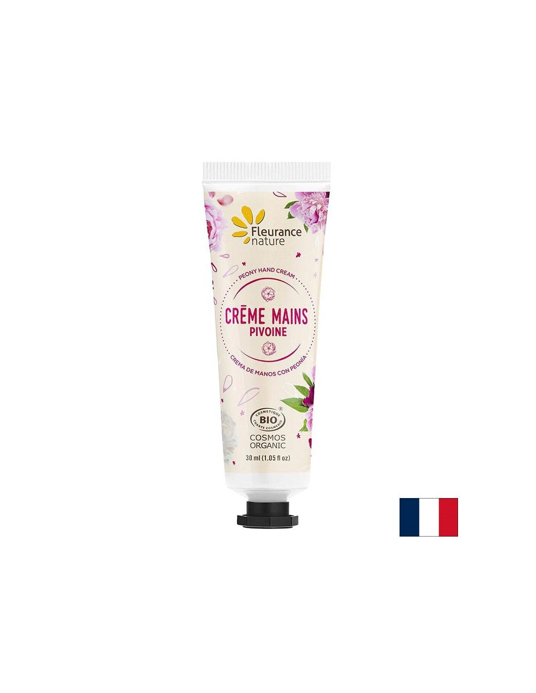 Hand cream with peony extract, Shea butter and Aloe Vera, 30 ml Fleurance Nature