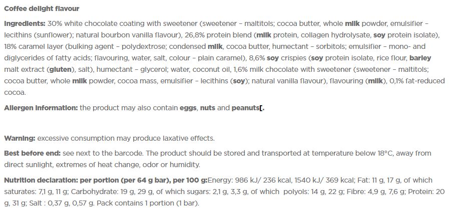 Protein Bar Box / 1264g - 0.768