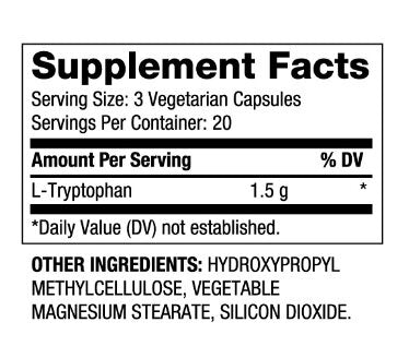 L-Tryptophan 500 mg  60 Caps - Feel You