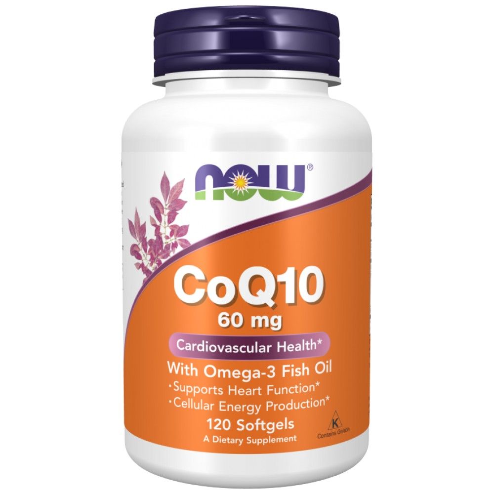 CoQ10 60 mg + ωμέγα 3 - 120 κάψουλες πηκτής