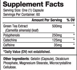 Green Tea 500 mg / 60 Caps - Feel You