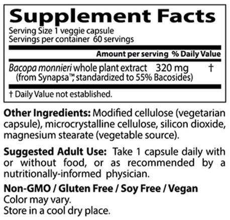 Bacopa with Synapsa 320 mg - 60 capsules