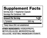 L-Tyrosine 500 mg / 100 Caps - Feel You