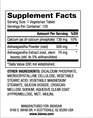 Ashwagandha 572 mg / 120 Tabs - Feel You