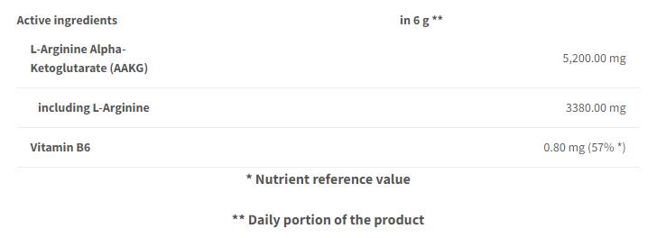 Aakg milteliai | Su vitaminu B6 - 240 gramų