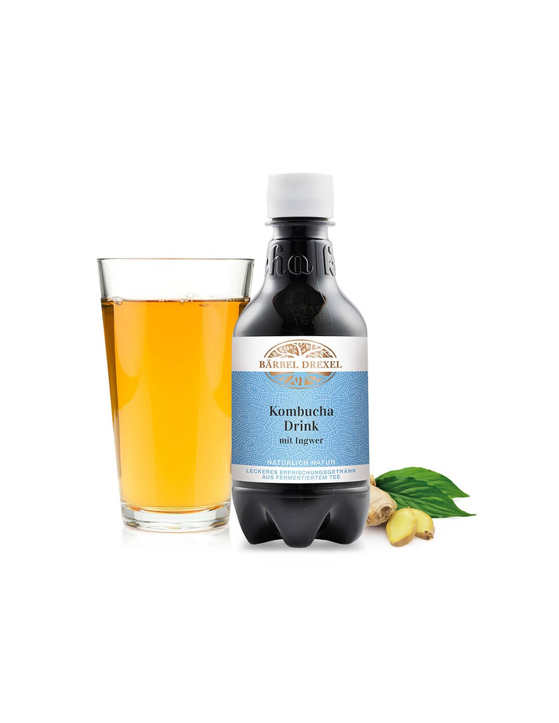 Kombucha i sok imbiru - zdrowie dla żołądka, wątroby i układu sercowo -naczyniowego, 330 ml.