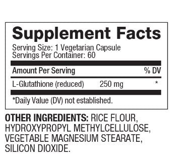 Reduced Glutathione 250 mg / 60 Caps - Feel You