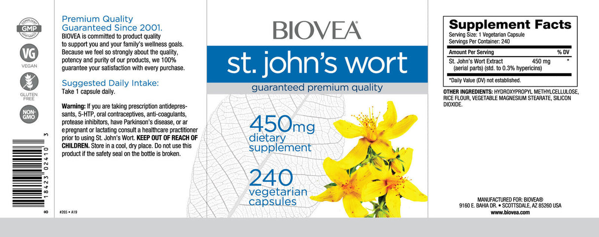 St. John`s Wort 450 mg / 240 Caps - Feel You