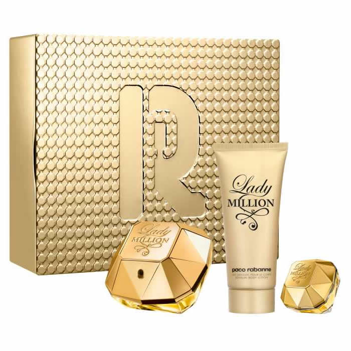 Paco Rabanne Lady Million Eau De Parfum Spray 80ml Set 3 Bucuri