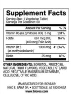 BIOVEA Vitamin B12 Complex 1000 mcg  60 Tabs - Feel You