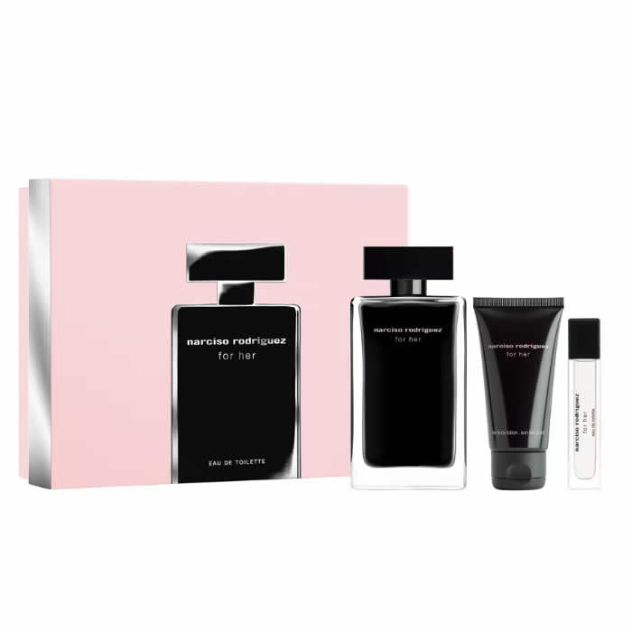 Narciso Rodriguez fir Fraen - Eau De Toilette 100ml + Kierperlotion 50ml + Mini 10ml