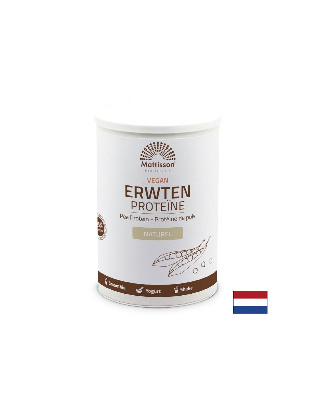 Aislado de proteína de guisante, 350 g en polvo <tc>Mattisson Healthstyle</tc>