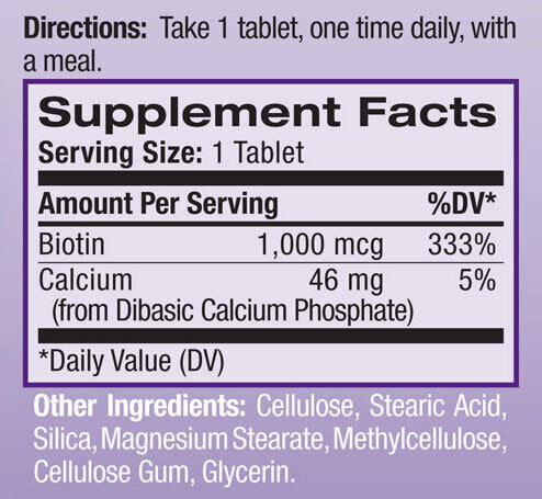 Biotin 1000mcg. / 100 Tabs. - Feel You