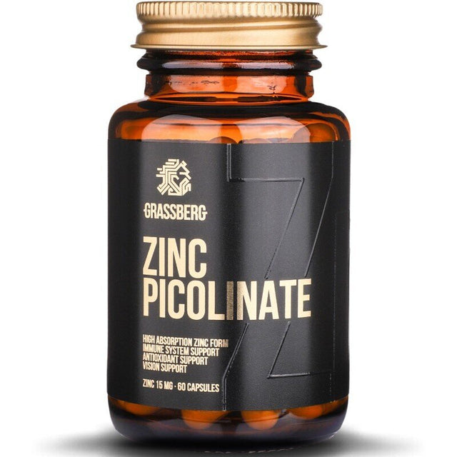 GRASSBERG Zinc Picolinate 15mg - High Absorbtion / 60/180 Caps - Feel You