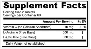 Arginine-Citrulline Sustain  120 Tabs - Feel You