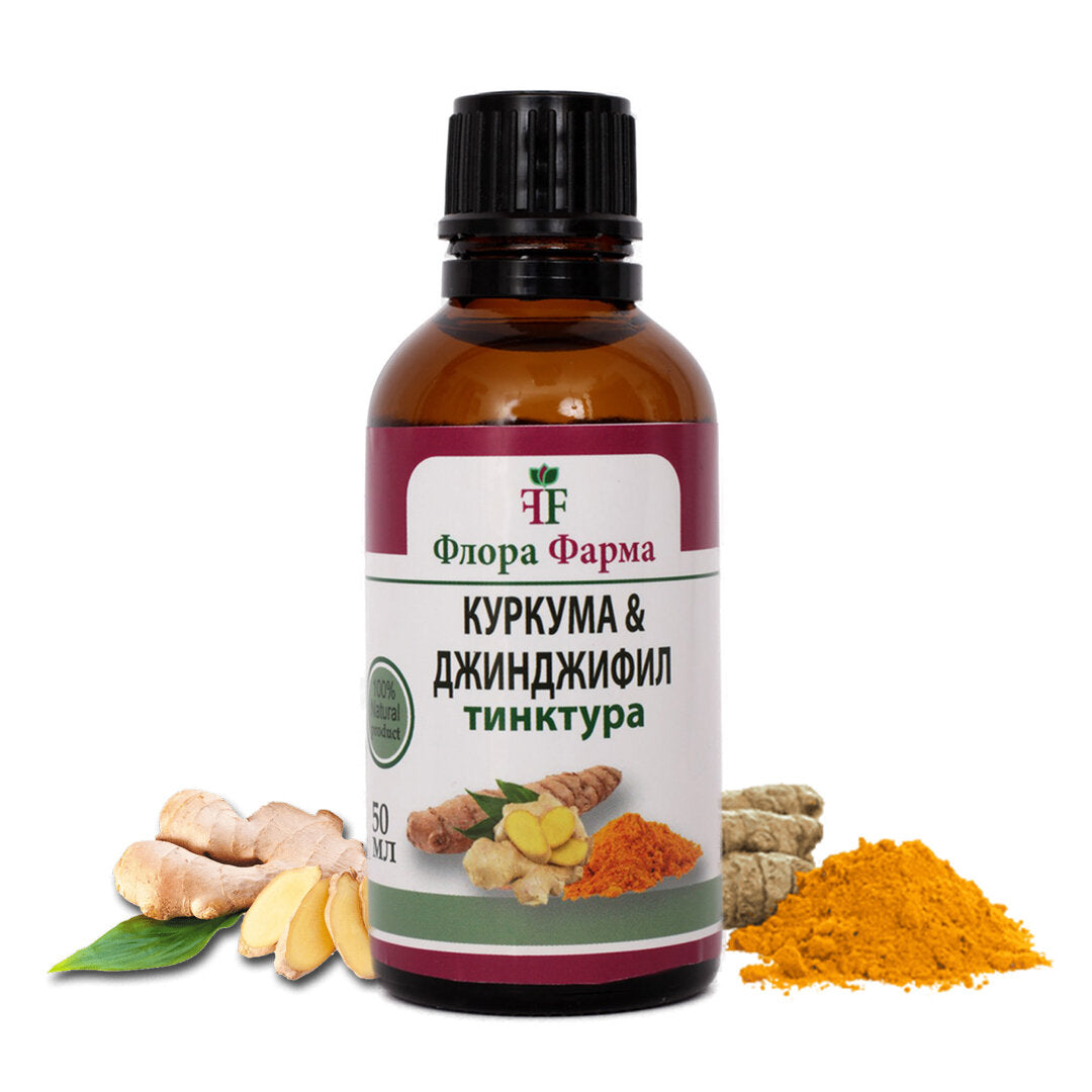 Turmeric 375 mg and ginger 375 mg - tincture 50 ml FLORA FARMA