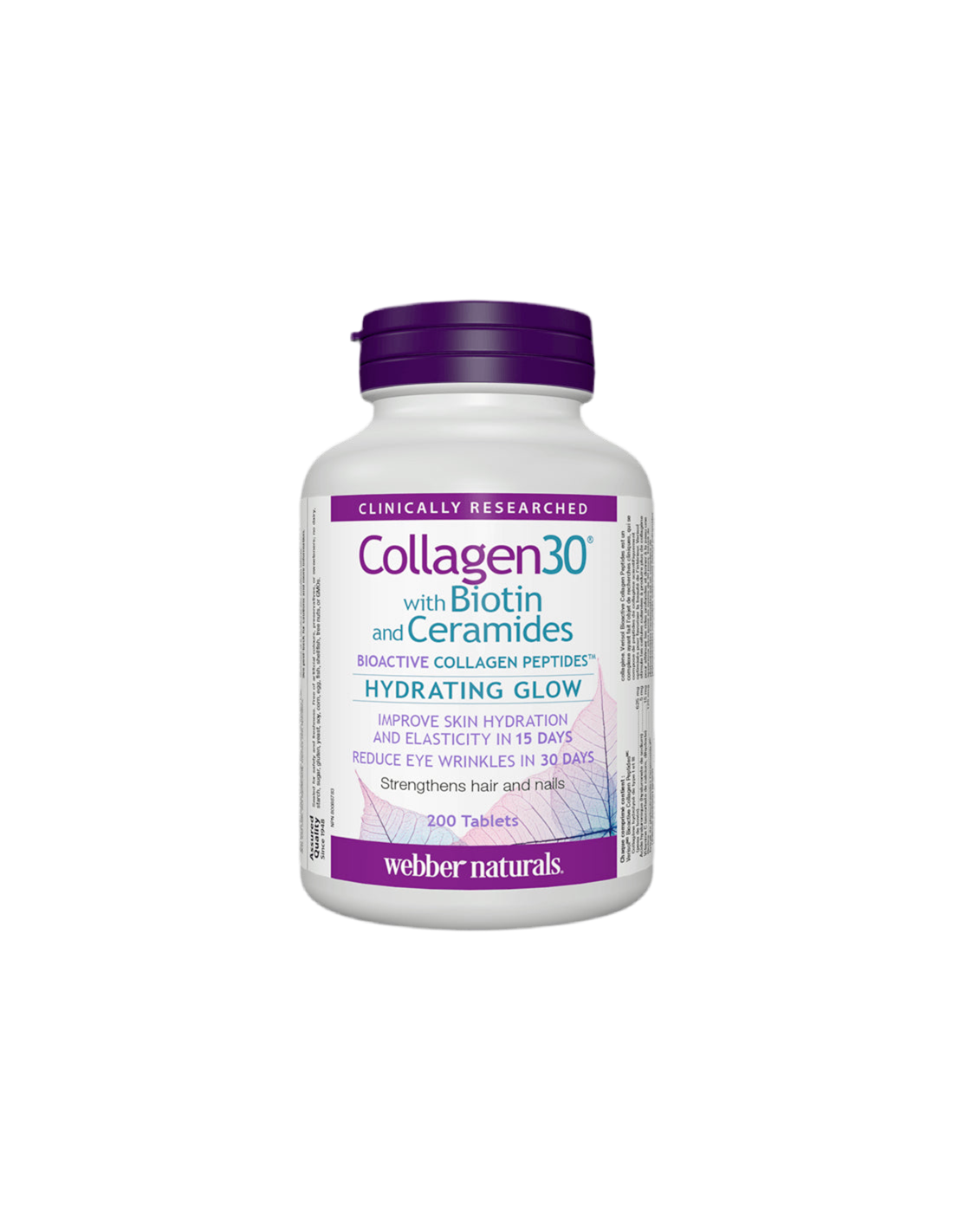 Collagen30® with Biotin and Ceramides / Колаген (биоактивни колагенови пептиди) с биотин и серамиди, 200 таблетки - Feel You