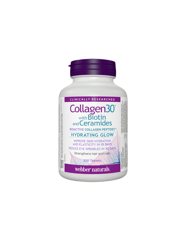 Collagen30® with Biotin and Ceramides / Колаген (биоактивни колагенови пептиди) с биотин и серамиди, 200 таблетки - Feel You