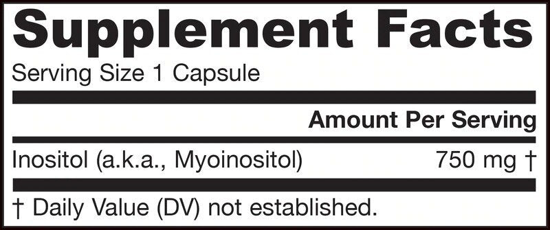 Inositol 750 mg - 100 cápsulas