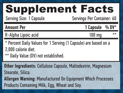 R-Alpha Lipoic Acid / 60 Vcaps - Feel You