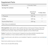 L-theanine 100 mg Chewable | With Inositol & Taurine - 90 chewable tablets