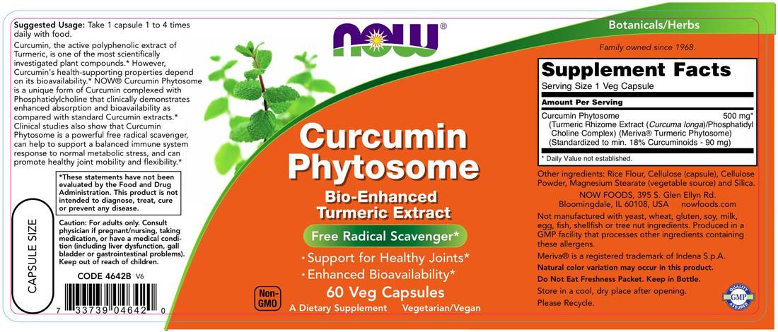 Curcumin Phytosome / Bio-Enhanced Turmeric Extract - 60 капсули