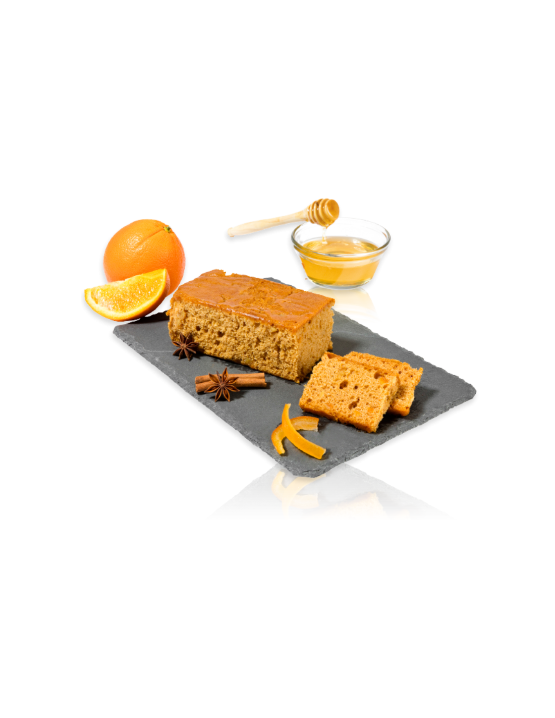 French honey bread with orange peel - 40% honey, 18% orange peel, 250 g