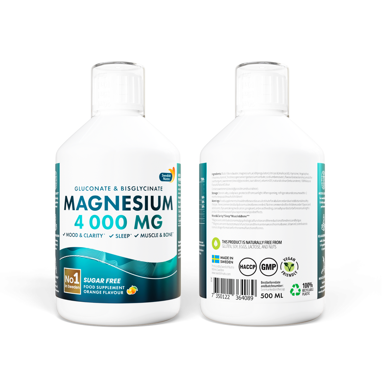Liquid Magnesium 4000 (Bisglycinate and Gluconate) | 500 ml