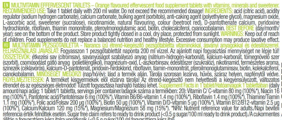 Multivitamiin / 20 efernS -i vahekaardid