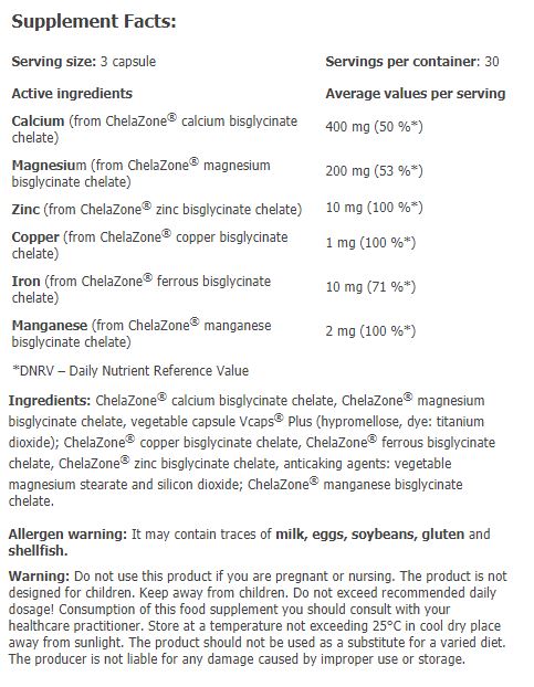 Chelazone® Multichel® Complete 6 Bisglycinate Chelate / 90 VCAPS / Promo /