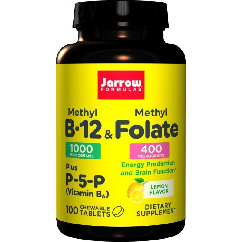 Methyl B-12 1000 mcg & Methyl Folate 400 mcg - 100 Дъвчащи таблетки - Feel You