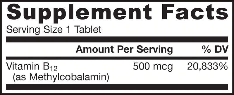 Metil B-12 500 mcg - 100 comprimate masticabile