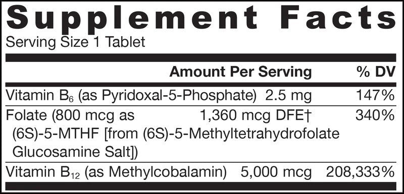 Metílico B -12 5000 mcg e folato de metila 800 mcg - 60 comprimidos sublinguais