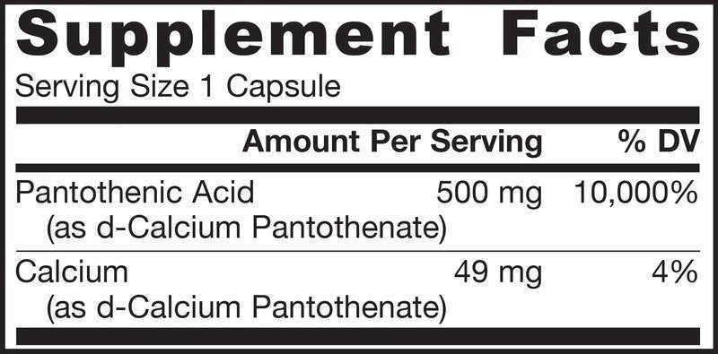 Kyselina pantoténová B5 500 mg - 100 kapsúl