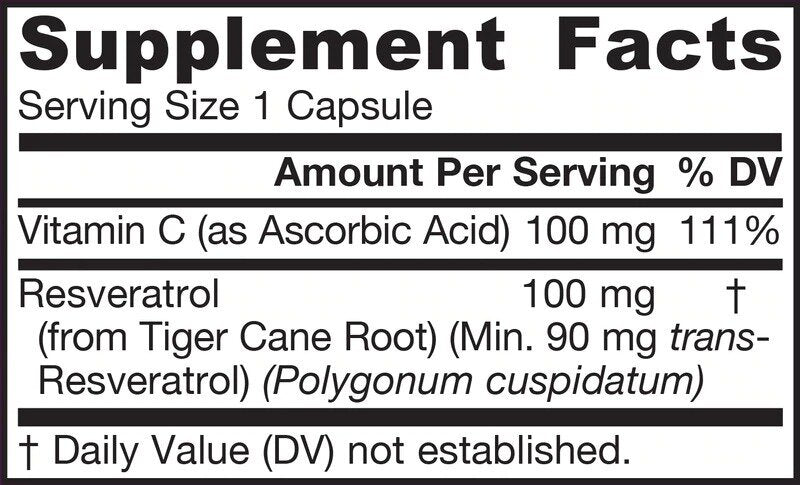 Resveratrol 100 mg - 60 kapsulės