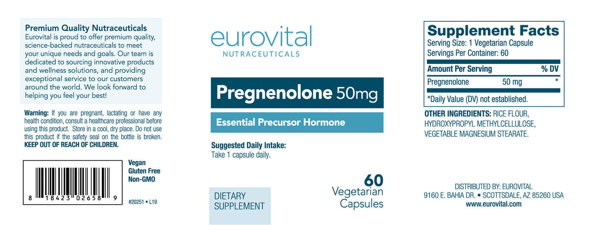 Eurovital Pregnenolone - Прегненолон 60 Vcaps - Feel You