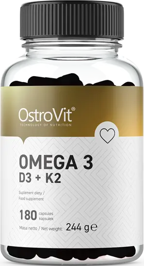 „Ostrovit Omega 3 / D3 + K2“ - 180 gelio kapsulės