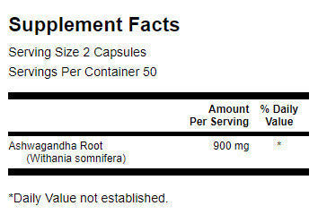 Ashwagandha raíz 450 mg - 100 cápsulas