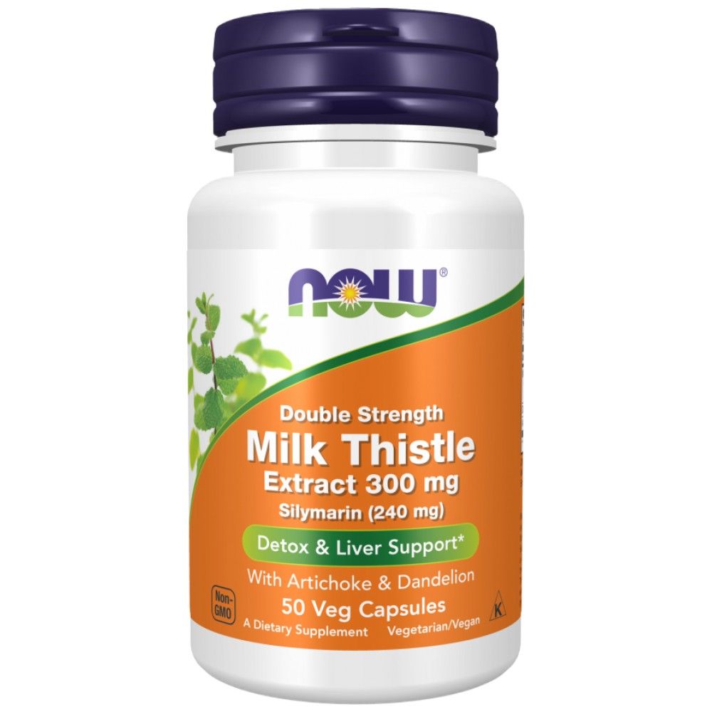 Milk Thistle - Silymarin Extract | Double Strength with Artichoke & Dandelion - 50 капсули