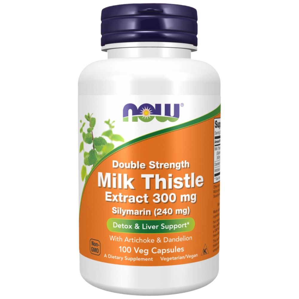 Milk Thistle - Extrait de Silymarin | Double force avec artichauts et pissenlit - 100 capsules