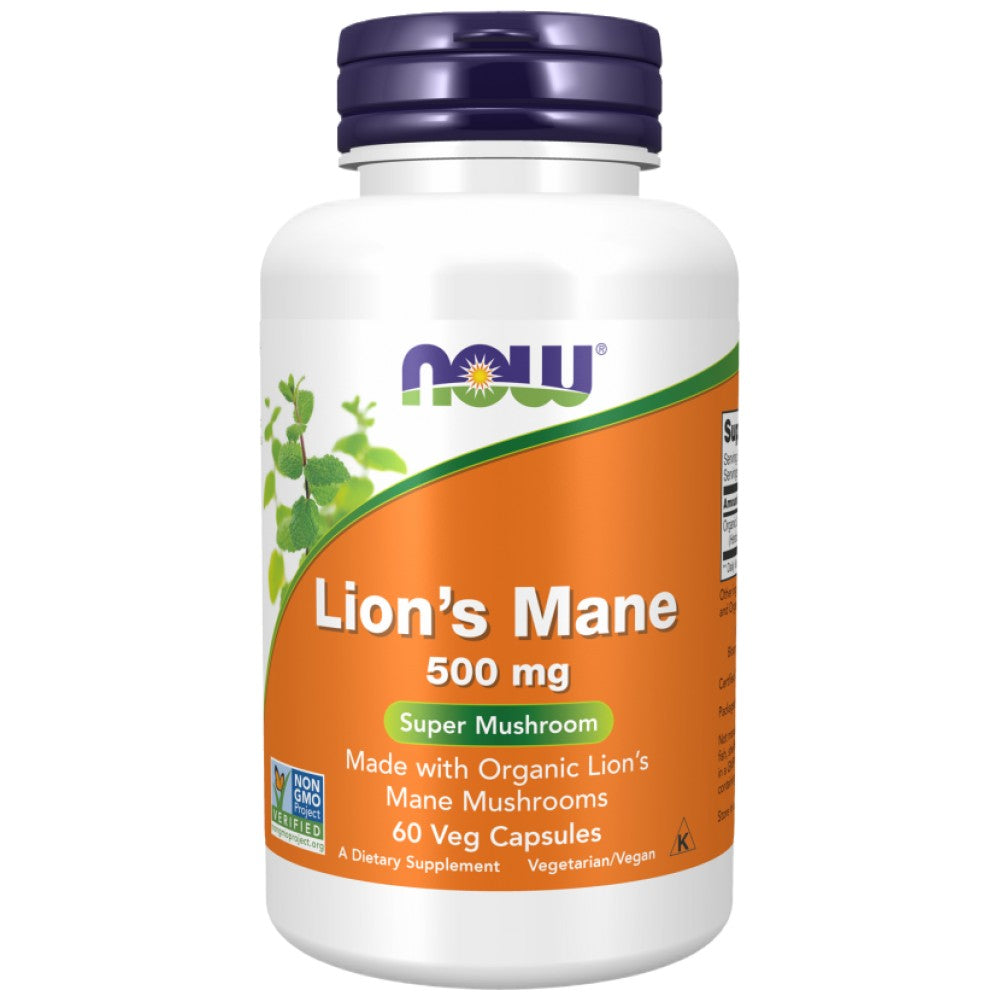 Lion's Mane 500 mg | Made with Organic Lion's Mane Mushrooms - 60 капсули