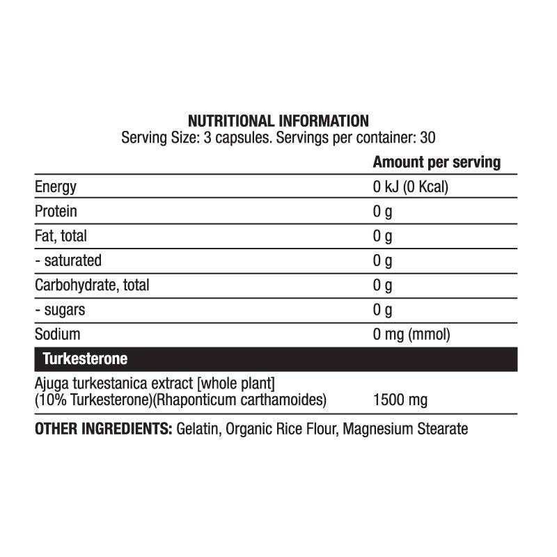 Turk 1500 mg | Turkesterone Extract 10% - 90 capsules